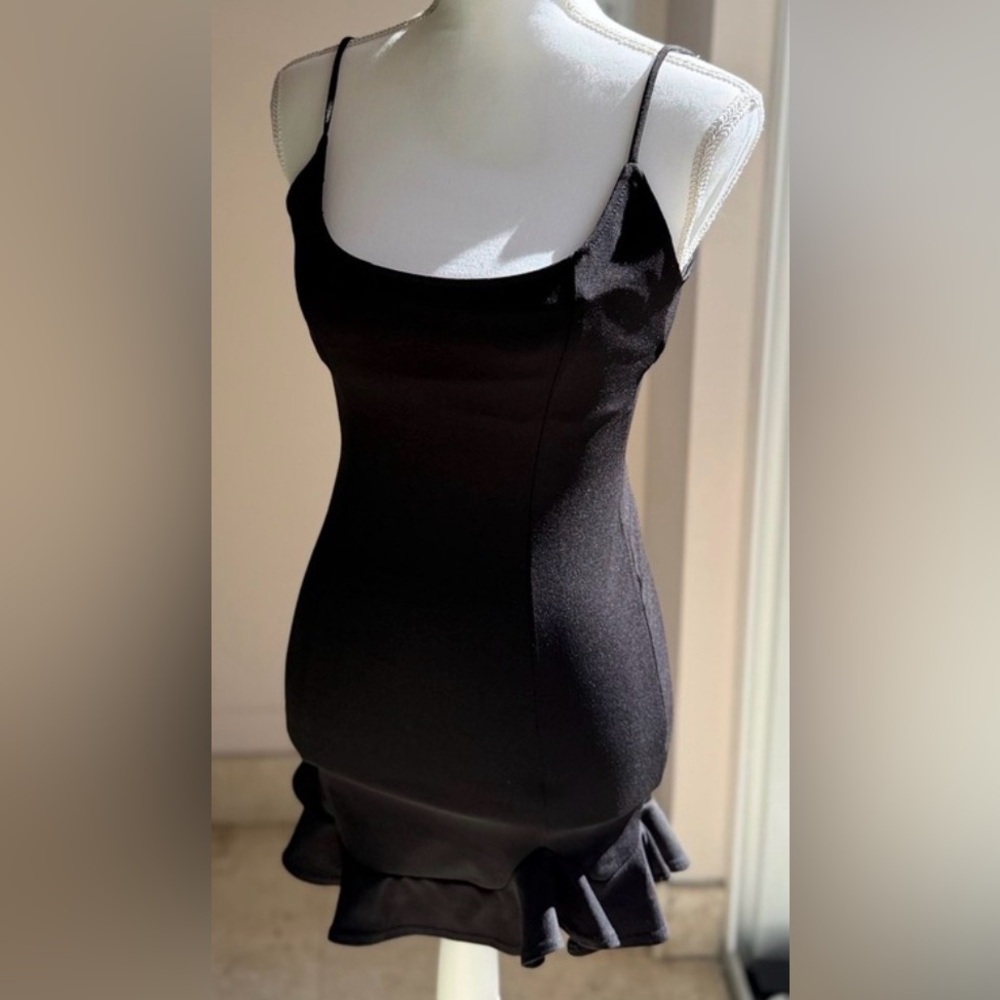 Lucy in the Sky Black Slim-Strap Tank Dress